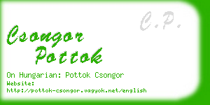 csongor pottok business card